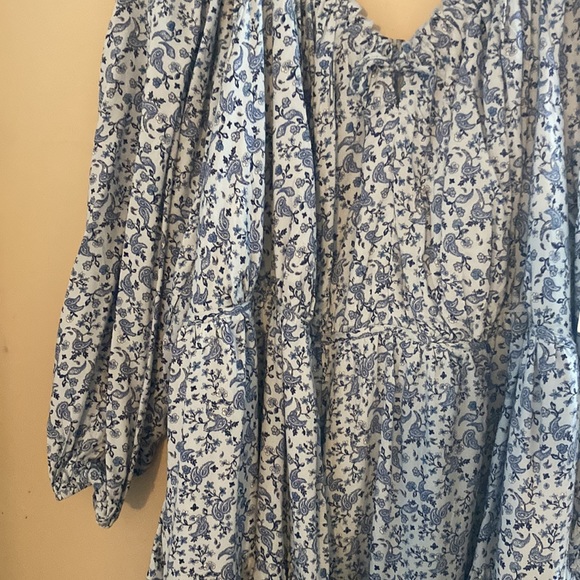 Blue Paisley Floral Print Dress - Picture 6 of 8